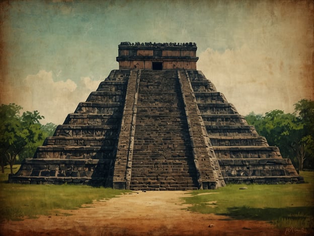 Auf dem Bild ist eine nachgebildete Maya-Pyramide zu sehen, wie sie in Iximché, einer archäologischen Stätte in Guatemala, vorkommen könnte. Während der Kolonialzeit spielte Iximché eine wichtige Rolle als eine der letzten Bastionen der Maya-Kultur. 

Die Stadt war das Hauptquartier der Kaqchikel und diente als Widerstandszentrum gegen die spanische Kolonialisierung. Iximché war nicht nur ein politisches, sondern auch ein religiöses Zentrum, wo religiöse Zeremonien und Rituale stattfanden, die den Widerstand gegen die europäischen Kolonisatoren symbolisierten. 

Nach der Eroberung durch die Spanier wurde Iximché jedoch aufgegeben, und viele ihrer kulturellen Traditionen und Bräuche gerieten in Vergessenheit. Die Stätte ist heute ein wichtiger Ort für die Erforschung und den Erhalt der Maya-Kultur.