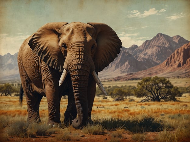 Auf dem Bild ist ein majestätischer Elefant in einer weiten Landschaft zu sehen, die von Bergen umgeben ist. Wenn man an Abenteuer in der Natur rund um Cobán denkt, könnte man sich eine ähnliche Umgebung vorstellen. Dort gibt es atemberaubende Landschaften mit üppigem Regenwald, Wasserfällen und einer vielfältigen Tierwelt. Man könnte wandern, Vögel beobachten oder eine Bootstour durch die Flüsse unternehmen, während man die beeindruckende Natur und Tierwelt, vielleicht sogar Elefanten in einem Naturschutzgebiet, hautnah erlebt.