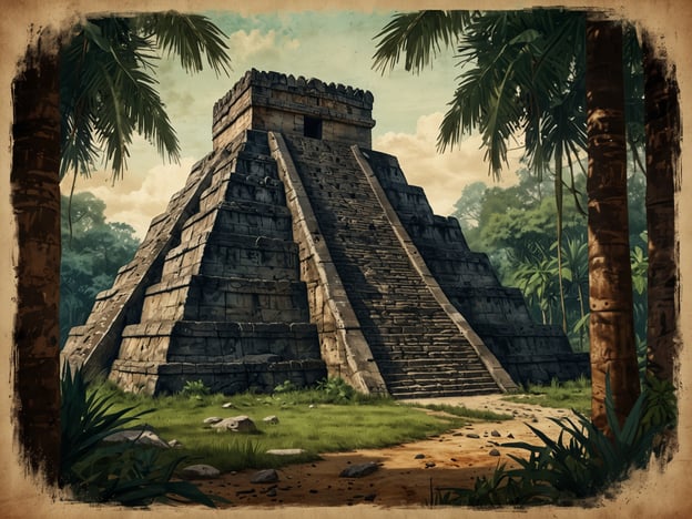 Auf dem Bild ist eine beeindruckende Maya-Pyramide zu sehen, die von üppiger Dschungelvegetation umgeben ist. Diese Struktur erinnert an die Ruinen von El Mirador, einer der bedeutendsten archäologischen Stätten der Maya-Zivilisation in Guatemala. El Mirador war einst eine blühende Stadt, die im ersten Jahrtausend v. Chr. gegründet wurde und für ihre monumentalen Bauwerke, darunter große Pyramiden und Plätze, bekannt ist. Diese Stätte gilt als eine der frühesten und größten Städte der Maya und illustriert die architektonischen Fähigkeiten und die komplexe Gesellschaft dieser faszinierenden Kultur. Der Dschungel um die Pyramide verdeutlicht die Abgeschiedenheit und die geheimnisvolle Atmosphäre, die El Mirador umgibt.