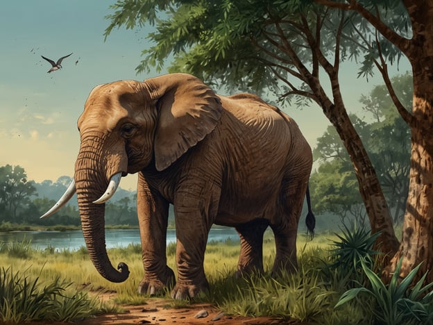 Auf dem Bild ist ein Elefant in einer natürlichen Umgebung mit Bäumen und Pflanzen zu sehen. Dieser Anblick erinnert an die Bedeutung von Nachhaltigkeit und Naturschutz. Elefanten spielen eine essenzielle Rolle im Ökosystem, da sie zur Verbreitung von Samen und zur Aufrechterhaltung der Artenvielfalt beitragen. Der Schutz solcher majestätischen Tiere und ihrer habitats ist entscheidend, um die ökologische Balance zu bewahren und die Erde für zukünftige Generationen zu sichern. Nachhaltige Praktiken und bewusste Naturschutzmaßnahmen sind notwendig, um die Lebensräume dieser Tiere zu erhalten und ihre Fortexistenz zu gewährleisten.