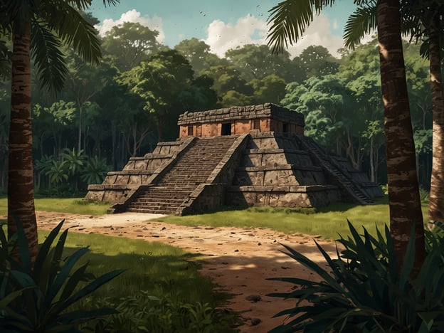 Auf dem Bild ist eine möglicherweise von der Maya-Kultur inspirierte Ruine zu sehen, die von dichtem Dschungel umgeben ist. 

Hier sind einige Reisetipps für Uaxactún:

1. **Besuch der Ruinen**: Uaxactún ist bekannt für seine gut erhaltenen Maya-Ruinen. Plane genug Zeit ein, um die verschiedenen Tempel und Pyramiden zu erkunden.

2. **Führungen**: Überlege, eine geführte Tour zu buchen. Ein erfahrener Führer kann interessante Informationen über die Geschichte und Architektur der Stätte bereitstellen.

3. **Früh aufstehen**: Um die Hitze zu vermeiden und die Ruhe der Ruinen zu genießen, ist es empfehlenswert, früh am Morgen zu starten.

4. **Wanderungen**: Nutze die Gelegenheit für Wanderungen im umliegenden Dschungel. Vergiss nicht, ausreichend Wasser mitzunehmen und dich vor Moskitos zu schützen.

5. **Fotomöglichkeiten**: Die Schönheit der Ruinen und der Tropenlandschaft bieten tolle Fotomöglichkeiten, besonders während der goldenen Stunden bei Sonnenauf- und -untergang.

6. **Respekt vor der Natur**: Achte darauf, die Natur zu respektieren und die Umgebung sauber zu halten.

Viel Spaß beim Erkunden von Uaxactún!