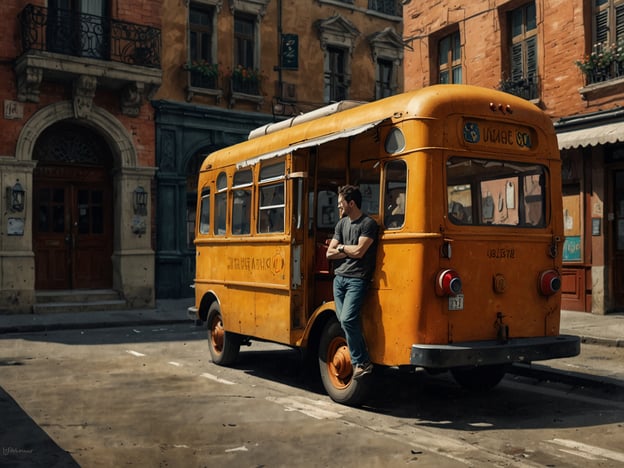 Auf dem Bild ist ein gelber, nostalgisch wirkender Bus zu sehen, der möglicherweise in einer charmanten Stadtlandschaft steht. Um diesen Ort unvergesslich zu erleben, hier einige Reisetipps:

1. **Entdecke die Umgebung**: Erkunde die Straßen rund um den Bus. Oft findet man versteckte Cafés und lokale Geschäfte, die das wahre Flair der Stadt zeigen.

2. **Fotospots nutzen**: Nutze den Bus als einen tollen Fotohintergrund. Frühmorgens oder während des Sonnenuntergangs sind die besten Zeiten für beeindruckende Fotos.

3. **Kulinarische Entdeckungen**: Frag die Einheimischen nach den besten Restaurants oder Street-Food-Ständen in der Nähe. Oftmals sind diese Tippgeber die besten Quellen für authentische Küche.

4. **Historische Erkundung**: Schätze dir Zeit für die Besichtigung historischer Gebäude und Denkmäler ein, die die Kultur und Geschichte der Region erzählen.

5. **Öffentliche Verkehrsmittel**: Nutze Busse oder Bahnen, um weitere Teile der Stadt zu erkunden. Oft ist dies nicht nur kostengünstig, sondern auch eine tolle Art, mit Einheimischen in Kontakt zu treten.

6. **Lokale Events**: Informiere dich über Veranstaltungen oder Festivals, die während deines Besuchs stattfinden. Diese bieten einen großartigen Einblick in die lokale Kultur.

Mit diesen Tipps wird dein Aufenthalt sicher unvergesslich!