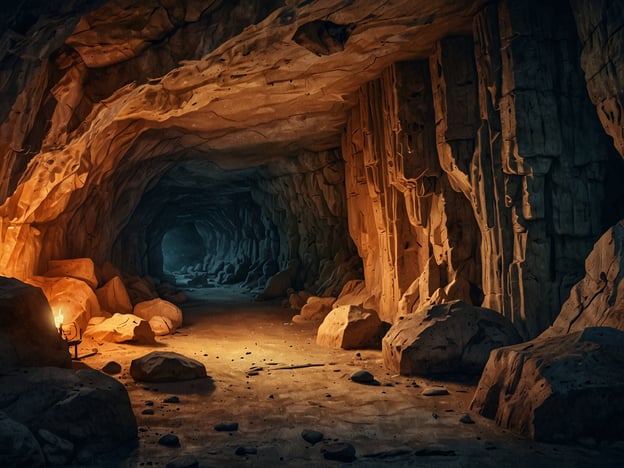 Auf dem Bild ist eine Höhle zu sehen, die an die faszinierenden Entdeckungen der Talgua Höhlen erinnert. Diese Höhlen in Honduras sind bekannt für ihre beeindruckenden Formationen und die archäologischen Funde, die wertvolle Einblicke in die frühe Menschheitsgeschichte bieten. Der dargestellte Höhleneingang und die beleuchtete Umgebung könnten an die mystische Atmosphäre erinnern, die Forscher in diesen jahrtausendealten Stätten erleben, während sie auf der Suche nach den Geheimnissen der Vergangenheit sind.