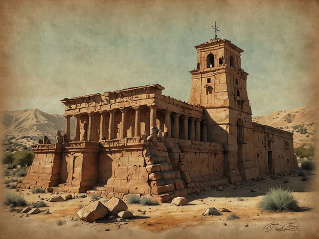 Auf dem Bild ist ein historisches Bauwerk zu sehen, das an einen alten Tempel oder eine Kirche erinnert. Es zeigt große Steinsäulen und eine markante Fassade mit einem Türmchen. Die Umgebung wirkt karg, mit Bergen im Hintergrund und einigen Pflanzen und Steinen im Vordergrund.

**Las Sepulturas heute: Schutz und Erhalt** bezieht sich auf die Bemühungen, solche historischen Stätten zu bewahren und zu schützen. Diese Bauwerke sind oft Zeugen vergangener Kulturen und deren architektonischen Fähigkeiten. Der Erhalt und Schutz dieser Orte ist von großer Bedeutung, um zukünftigen Generationen Einblicke in die Geschichte und das kulturelle Erbe zu ermöglichen. Initiativen zum Schutz dieser Stätten umfassen regelmäßige Instandhaltungsarbeiten, den Einsatz von Technologie zur Überwachung des Erhaltungszustands und die Sensibilisierung der Öffentlichkeit für deren kulturelle Werte.