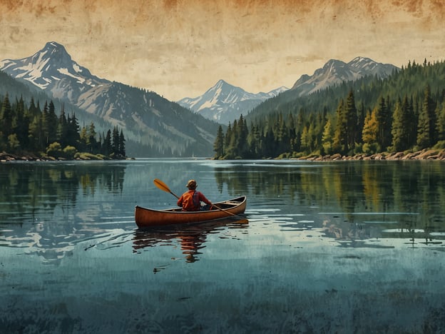 Auf dem Bild ist eine ruhige Wasseroberfläche zu sehen, auf der eine Person in einem Kanu paddelt. In der Umgebung sind majestätische Berge und dichte Wälder, was auf eine idyllische Natur hinweist. 

Rund um die Laguna de Tiscapa können ähnliche Aktivitäten stattfinden. Besucher können hier Kanu fahren, angeln oder einfach die atemberaubende Landschaft genießen. Zudem gibt es Möglichkeiten für Wanderungen in der Umgebung, um die Artenvielfalt und die schöne Aussicht zu erleben. Die Ruhe des Wassers lädt zu entspannenden Momenten und Vogelbeobachtungen ein.