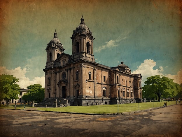 Auf dem Bild ist eine beeindruckende, historische Kirche zu sehen, die durch ihre markanten Türme und die schön gestaltete Fassade besticht. Die Umgebung wirkt friedlich und einladend, umgeben von üppigem Grün und einem offenen Platz, der Platz für Menschen bietet, die vorbeigehen oder sich ausruhen möchten.

Besucher könnten beim Anblick der Kirche von persönlichen Erinnerungen überwältigt werden. Einige erzählen vielleicht von einem besonderen Moment, den sie hier erlebt haben, etwa bei einer Hochzeit oder einem Feiertagsgottesdienst. Sie beschreiben oft die ruhige Atmosphäre, die durch die architektonische Schönheit und die Spiritualität des Ortes verstärkt wird.

Andere Besucher könnten sich an das Abenteuer erinnern, die Kirche zum ersten Mal entdeckt zu haben, und die Gesichter der Einheimischen, die stolz auf ihr Erbe sind. Die Struktur selbst könnte ihnen Geschichten von vergangenen Zeiten erzählen, als die Kirche ein zentraler Teil des Lebens in der Gemeinde war. So wird der Ort nicht nur als historisches Gebäude wahrgenommen, sondern auch als lebendiges Zeugnis der Gemeinschaft und ihrer Traditionen.