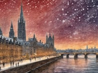 Erlebe die magische Atmosphäre und die funkelnden Lichter, während du am ikonischen Fluss entlang schlenderst und die ganz besondere Weihnachtszeit in London aufsaugst.