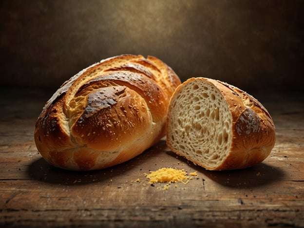 Auf dem Bild ist ein frisch gebackenes Brot zu sehen, das an französische Traditionen erinnert. In Frankreich spielt Brot, insbesondere das Baguette, eine zentrale Rolle in der Kultur und der täglichen Ernährung. Die goldbraune Kruste und die luftige Innenseite des Brotes symbolisieren handwerkliches Können und die Liebe zur Backkunst, die in vielen französischen Bäckereien praktiziert wird.

Traditionell wird Brot in Frankreich oft zu jeder Mahlzeit serviert, sei es zum Frühstück mit Marmelade, zum Mittagessen oder beim Abendessen als Beilage. Außerdem ist Brot ein wichtiger Bestandteil des französischen Lebensstils, oft genossen mit Käse oder Entrées. Die handwerkliche Herstellung von Brot ist ein Zeichen für Qualität und Tradition, die in der französischen Gastronomie hochgeschätzt werden.