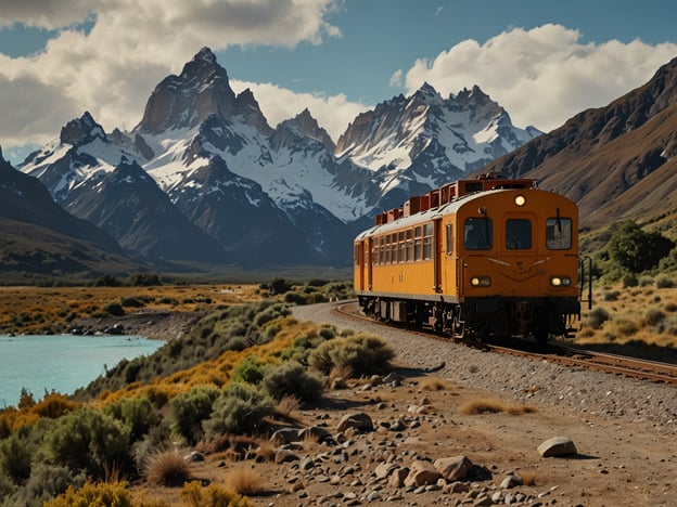 Auf dem Bild ist ein gelber Zug zu sehen, der durch eine landschaftlich reizvolle Region mit schneebedeckten Bergen und einem Fluss fährt. Die Szenerie erinnert an die atemberaubende Natur Patagoniens.

**Praktische Tipps für Deinen Aufenthalt in Ushuaia:**

1. **Kleidung:** Das Wetter kann wechselhaft sein. Packe sowohl leichte als auch warme Kleidung, einschließlich einer wasserfesten Jacke.

2. **Aktivitäten:** Nutze die Gelegenheit für Wanderungen im Tierra del Fuego Nationalpark, wo du die Natur hautnah erleben kannst.

3. **Transport:** Informiere dich über lokale Transportmöglichkeiten, um bequem zu den verschiedenen Sehenswürdigkeiten zu gelangen.

4. **Essen:** Probiere regionale Spezialitäten wie die King Crab und ¶Asado (argentinisches Grillgericht).

5. **Ausblicke:** Besuche den „Glacier Martial“ für eine spektakuläre Aussicht auf die Stadt und die umliegenden Berge.

6. **Naturbeobachtung:** Halte Ausschau nach Wildtieren, insbesondere während Bootstouren in der Beagle-Kanal-Region.

Viel Spaß in Ushuaia!