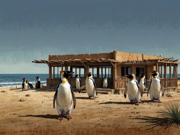 Auf dem Bild sind mehrere Pinguine zu sehen, die sich in einer wüstenähnlichen Umgebung befinden, vor einem Gebäude, das wie ein Besucherzentrum oder eine Unterkunft aussieht. Der Hintergrund zeigt das Meer unter einem klaren Himmel.

Punta Tombo ist ein beliebtes Touristenziel in Argentinien, bekannt für seine große Kolonie von Magellan-Pinguinen. Besucher können hier das einzigartige Verhalten der Pinguine beobachten, insbesondere während der Brutzeit von September bis April. Es gibt Wanderwege und Aussichtsplattformen, um die Tiere zu beobachten, ohne sie zu stören. Es ist wichtig, respektvoll mit der Natur umzugehen und die vorgegebenen Wege nicht zu verlassen.