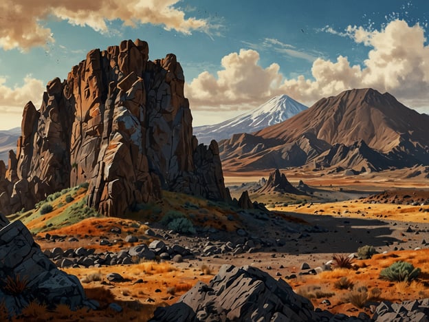 Auf dem Bild sind beeindruckende, zerklüftete Felsen zu sehen, die möglicherweise am Campo de Piedra Pómez in Argentinien dargestellt werden. Diese Region ist bekannt für ihre surrealen Felsformationen und die atemberaubende Landschaft.

**Besuchertipps für das Campo de Piedra Pómez:**

1. **Beste Reisezeit:** Besuchen Sie das Gebiet von April bis Oktober, wenn das Wetter milder und die Bedingungen ideal für Wanderungen sind.

2. **Wasser mitbringen:** Stellen Sie sicher, dass Sie ausreichend Wasser dabei haben, da die Region sehr trocken ist und die Sonne intensiver scheinen kann.

3. **Komfortable Schuhe:** Tragen Sie festes Schuhwerk, da das Terrain uneben und steinig sein kann.

4. **Sonnenschutz:** Vergessen Sie nicht Sonnencreme, einen Hut und Sonnenbrillen, um sich vor der intensiven Sonneneinstrahlung zu schützen.

5. **Fotografieren:** Halten Sie Ihre Kamera bereit, da die Landschaften einzigartig sind und viele großartige Fotomöglichkeiten bieten.

6. **Respektieren Sie die Natur:** Achten Sie darauf, den geschützten Bereich nicht zu schädigen und keinen Müll zu hinterlassen. 

Viel Spaß beim Entdecken dieser beeindruckenden Landschaft!