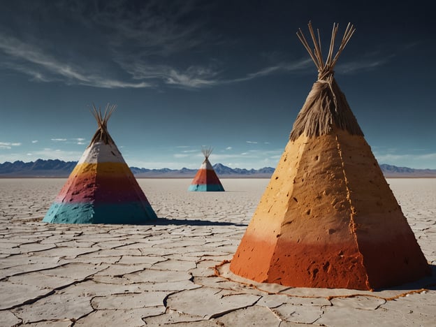 Auf dem Bild sind farbenfrohe pyramidenförmige Strukturen zu sehen, die möglicherweise aus Erde oder einer ähnlichen Substanz gebaut sind. Diese Art von Bauwerken erinnert an traditionelle Behausungen und könnte ein Hinweis auf kulturelle Elemente in der Region sein.

**Praktische Tipps für Deinen Uyuni-Besuch:**

1. **Beste Reisezeit:** Die beste Zeit für einen Besuch ist während der Trockenzeit (Mai bis Oktober), wenn die Straßen besser befahrbar sind und das Salzfeld schön aussieht.

2. **Hochlage beachten:** Uyuni liegt in großer Höhe (über 3.600 Meter). Akklimatisierung ist wichtig, um Höhenkrankheit zu vermeiden. Trinke ausreichend Wasser.

3. **Transport:** Ein Geländewagen ist ideal, um den Salar de Uyuni und die umliegenden Sehenswürdigkeiten zu erkunden. Viele Touranbieter bieten geführte Touren an.

4. **Unterkünfte:** Buche Unterkünfte im Voraus, besonders während der Hochsaison. Es gibt zahlreiche Hostels und Hotels, einige aus Salz gebaut.

5. **Ausrüstung:** Packe Sonnencreme, einen Hut und Sonnenbrillen ein; die UV-Strahlung ist in großer Höhe stark. Warme Kleidung ist auch wichtig, da es nachts kalt werden kann.

6. **Fotografie:** Nutze die Spiegelung im Salzwasser während der Regenzeit für atemberaubende Fotos. Sei kreativ mit Perspektiven!

7. **Respekt vor der Kultur:** Informiere dich über die Einheimischen und deren Traditionen. Respektiere die Umwelt und vermeide das Verlassen von markierten Wegen. 

Viel Spaß bei Deinem Besuch in Uyuni!