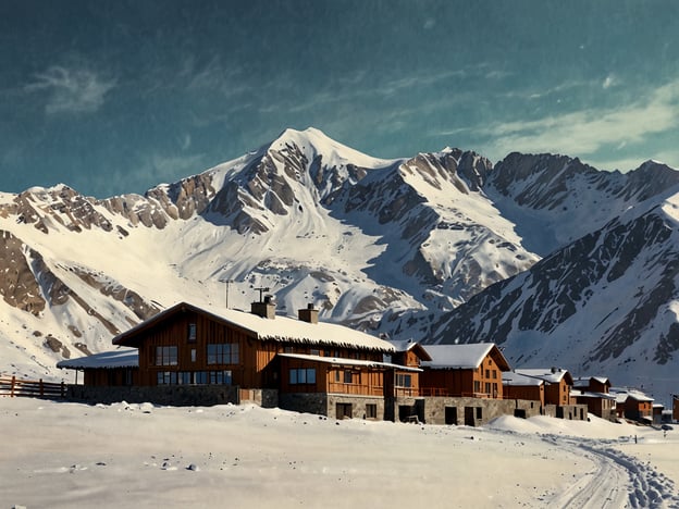 Auf dem Bild sind schneebedeckte Berge zu sehen, umgeben von einer malerischen Landschaft. In Chacaltaya, einem beliebten Ziel in Bolivien, können Besucher Ski fahren oder snowboarden. Es gibt auch Möglichkeiten zum Wandern, während man die atemberaubende Aussicht auf die umliegenden Berge genießt. Die Höhe der Region bietet ein einzigartiges Erlebnis für Abenteuerlustige und Naturfreunde. Zudem gibt es einige Unterkünfte, die den Gästen eine komfortable Base bieten, um die alpine Umgebung zu erkunden.