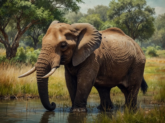 Auf dem Bild ist ein Elefant, der in einem Gewässer steht, umgeben von einer grünen, bewaldeten Landschaft. Diese Szenerie erinnert an den Madidi-Nationalpark in Bolivien, der für seine beeindruckende Biodiversität bekannt ist.

Nachhaltigkeit und Naturschutz spielen eine entscheidende Rolle im Madidi-Nationalpark. Der Schutz solcher Lebensräume hilft nicht nur, gefährdete Tierarten wie Elefanten zu bewahren, sondern fördert auch das ökologische Gleichgewicht. Initiativen, die auf nachhaltige Praktiken abzielen, sind wichtig, um die natürliche Umgebung zu erhalten und gleichzeitig den Bedürfnissen der einheimischen Bevölkerung gerecht zu werden. Dies kann durch umweltfreundlichen Tourismus und die Förderung von natürlichen Ressourcen geschehen, die die Menschen unterstützen, während sie gleichzeitig die Tierwelt schützen.