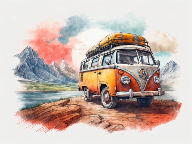 Auf dem Bild ist ein orangefarbener VW-Bus mit einem Dachgepäckträger zu sehen, der an einer malerischen Felsenlandschaft mit Bergen und einem See steht. Der Himmel ist in warmen Farben gehalten, was eine entspannte und abenteuerliche Atmosphäre verbreitet.

Warum solltest du den Naturhochseilgarten Waldkirchen besuchen? Der Hochseilgarten bietet eine aufregende Möglichkeit, die Natur aktiv zu erleben. Hier kannst du dein Gleichgewicht und deine Geschicklichkeit auf verschiedenen Kletterparcours testen. Außerdem ist es eine ideale Gelegenheit für Familien und Gruppen, gemeinsam Spaß zu haben und Herausforderungen zu meistern. Die wunderschöne Umgebung steigert das Erlebnis und lässt dich die Natur in vollen Zügen genießen!