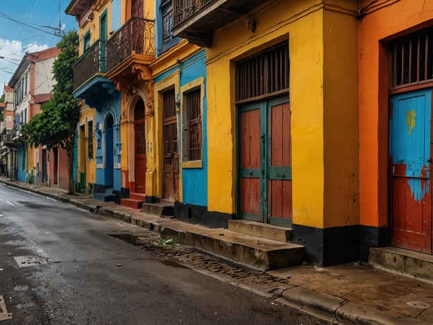 Auf dem Bild sieht man eine farbenfrohe Straßenansicht in Recife, Brasilien, mit lebhaft gestrichenen Gebäuden in verschiedenen Farben. Diese bunten Fassaden spiegeln die lebendige Kultur der Stadt wider, die für ihre Musik und Kunst bekannt ist. 

Recife ist berühmt für seinen Carnaval, in dem Stile wie Frevo und Maracatu eine zentrale Rolle spielen. Die Straßen werden während der Feste zu Bühnen für Tänze und Musikaufführungen. Zudem gibt es zahlreiche Kunstgalerien und Märkte, wo lokale Künstler ihre Arbeiten präsentieren. Diese kreative Atmosphäre ist in der Stadt allgegenwärtig und wird durch die auffällige Architektur und den urbanen Raum unterstrichen.