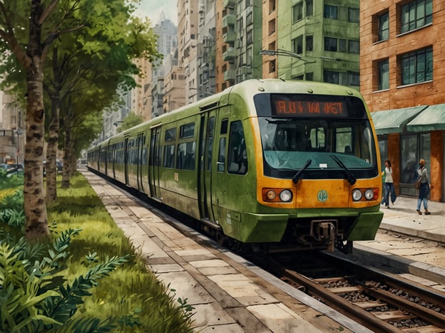 Auf dem Bild ist eine grüne Straßenbahn zu sehen, die in einer urbanen Umgebung verkehrt, umgeben von Bäumen und modernen Gebäuden. 

Curitiba, eine Stadt in Brasilien, spielt eine wichtige Rolle im globalen Kontext der Nachhaltigkeit. Sie ist bekannt für ihr innovatives öffentliches Verkehrssystem, das effiziente und umweltfreundliche Transportlösungen bietet, wie das sogenannte "Bus Rapid Transit" (BRT). Diese Initiative hat nicht nur die Mobilität der Stadtbewohner verbessert, sondern auch zur Reduktion von Verkehrsstaus und Luftverschmutzung beigetragen.

Die nachhaltigen Stadtentwicklungspraktiken von Curitiba, einschließlich der Integration von Grünflächen und der Förderung von öffentlichem Verkehr, werden international anerkannt und dienen als Modell für andere Städte, die ebenfalls ihre Umweltbelastungen minimieren und die Lebensqualität ihrer Bürger erhöhen möchten.