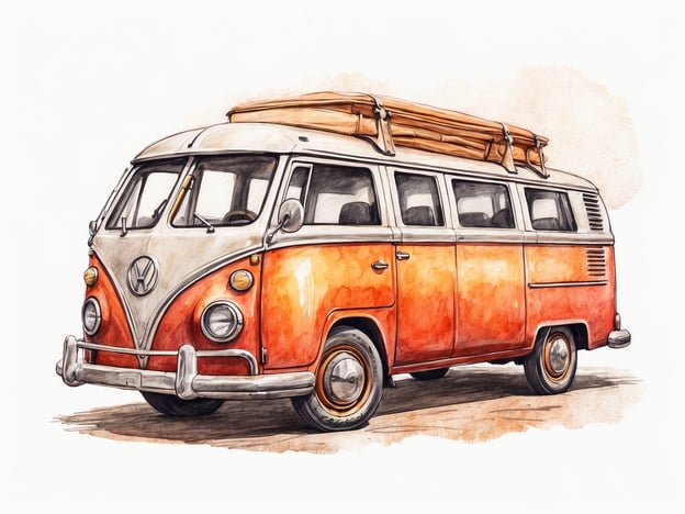 Auf dem Bild ist ein farbenfroher VW-Bus zu sehen, der oft mit dem Lebensstil von Freiheit und Abenteuer assoziiert wird. Solche Fahrzeuge sind bei Veranstaltungen wie Roadtrip-Events, Camping-Festivals oder Hippie-Revivals beliebt. Der VW-Bus hat eine nostalgische Ausstrahlung und wird häufig bei Veranstaltungen, die sich mit Retro-Kultur oder Musikfestivals beschäftigen, genutzt. Er könnte auch ein Symbol für die Vintage-Community und Oldtimer-Messen sein. Diese Events feiern häufig das Reisen und das Abenteuer, was perfekt zu diesem ikonischen Fahrzeug passt.