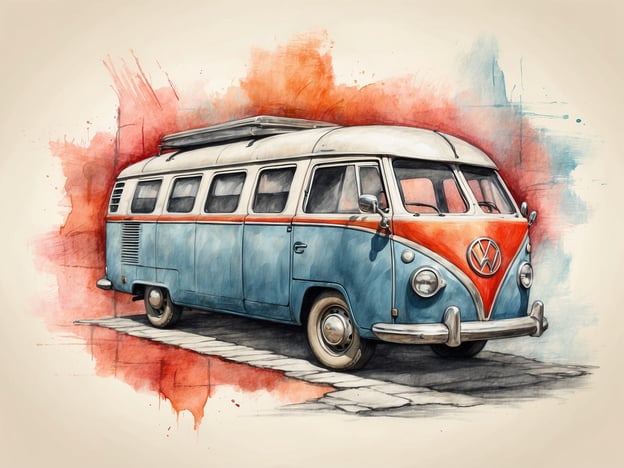 Auf dem Bild ist ein klassischer VW-Bus zu sehen, der durch seine charakteristische Form und Farbgebung besticht. Dieser Bus ist bei vielen Besuchern und Liebhabern von Oldtimern sehr beliebt. Viele Menschen erinnern sich an die Zeiten, in denen er als Campingfahrzeug genutzt wurde, was nostalgische Gefühle weckt.

Besucher, die diesen Bus in der Realität erleben, berichten oft von seiner Robustheit und dem einzigartigen Fahrgefühl. Viele haben damit schöne Erinnerungen an Roadtrips oder Campingausflüge, die häufig mit einer starken Gemeinschaft und Freiheit assoziiert werden. Das Design des Busses hat sich über die Jahre als zeitlos erwiesen und zieht nach wie vor die Blicke der Menschen auf sich.