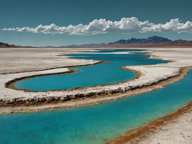 Auf dem Bild ist die Laguna Cejar zu sehen, ein wunderschöner Ort in der Atacama-Wüste in Chile. Die Lagune zeichnet sich durch ihr intensives türkisfarbenes Wasser aus, das durch hohe Salzkonzentrationen entsteht. Die umliegende, trockene Landschaft ist geprägt von einer weißen Salzkruste, die im Kontrast zu dem blauen Wasser steht. Die Wolken am Himmel und die sanften Hügel im Hintergrund verleihen der Szenerie eine dramatische Schönheit. Die Laguna Cejar ist bekannt für ihre atemberaubenden Ausblicke und zieht viele Besucher an, die die einzigartige Natur erleben möchten.