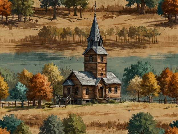 Auf dem Bild ist eine malerische Holzkirche zu sehen, umgeben von einer bunten herbstlichen Landschaft. 

Die Holzkirchen, insbesondere in Regionen wie den Karpaten oder Skandinavien, zeichnen sich oft durch ihre traditionelle Bauweise und kunstvollen Verzierungen aus. Sie sind nicht nur Orte des Glaubens, sondern auch bedeutende touristische Anziehungspunkte. Die Architektur dieser Kirchen spiegelt die kulturelle Identität der Region wider und zieht Besucher an, die sich für Geschichte und Kunst interessieren.

Die idyllische Lage am Wasser und die farbenfrohen Bäume im Hintergrund bieten eine reizvolle Kulisse für Fotografen und Naturliebhaber. Viele solcher Kirchen sind auch in Unesco-Weltkulturerben enthalten, was ihre Relevanz für das kulturelle Erbe und den Tourismus unterstreicht. Besucher können oft geführte Touren unternehmen, um mehr über die Geschichte und die Bauweise der Kirchen zu erfahren.