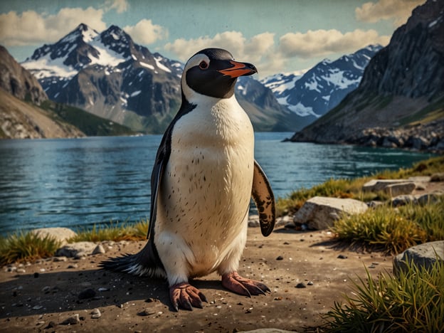 Auf dem Bild ist ein Pinguin in einer beeindruckenden Landschaft zu sehen. In Tierra del Fuego kann man viele abenteuerliche Aktivitäten erleben, wie zum Beispiel:

1. **Wanderungen**: Der Nationalpark Tierra del Fuego bietet zahlreiche Wanderwege mit spektakulären Ausblicken auf Berge und das Meer.
2. **Tierbeobachtungen**: Man kann Pinguine, Robben und andere Wildtiere in ihrer natürlichen Umgebung beobachten.
3. **Bootstouren**: Ausflüge mit dem Boot ermöglichen es, die atemberaubende Küste und die dazugehörigen Fjorde zu erkunden.
4. **Kayakfahren**: Die Gewässer rund um die Insel sind ideal für Kajakfahrer, die die Ruhe und Schönheit der Natur genießen möchten.
5. **Camping**: Übernachtungen in der Wildnis bieten ein einzigartiges Erlebnis, um die unberührte Natur Biens zu erleben.

Diese Abenteuer verbinden sich hervorragend mit der Schönheit und Tierwelt von Tierra del Fuego.