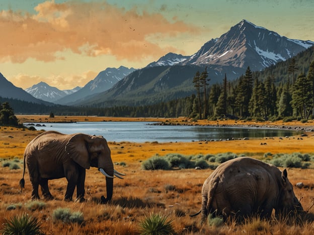 Auf dem Bild sind zwei große Tiere zu sehen, die in einer weitläufigen, natürlichen Landschaft grasen. Diese Umgebung erinnert an der Conguillio-Nationalpark: Ein Naturparadies, bekannt für seine beeindruckenden Berge, klare Gewässer und üppige Vegetation. Der Park bietet eine Heimat für viele Arten von Wildtieren und ist ein beliebtes Ziel für Naturliebhaber.