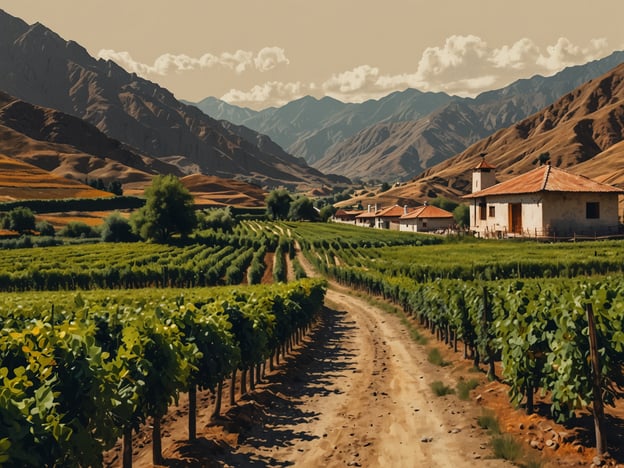 Auf dem Bild sieht man eine malerische Landschaft im Tal des Pisco mit weitläufigen Weinbergen, die sich entlang eines schmalen Weges erstrecken. Die sanften Hügel und die Berge im Hintergrund schaffen eine beeindruckende Kulisse. 

Im Tal des Pisco kann man viele Aktivitäten genießen, wie z.B. Weinverkostungen in lokalen Weingütern, Führungen durch die Weinberge, die Erkundung der Umgebung bei Wanderungen oder Radfahren. Außerdem ist das Region bekannt für die Herstellung von Pisco, dem berühmten peruanischen Branntwein, und Besucher haben oft die Möglichkeit, die Herstellungstechniken zu lernen. Auch kulturelle Erlebnisse, wie der Besuch traditioneller Dörfer und lokalen Märkte, sind hier sehr beliebt.