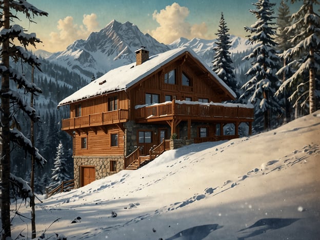 Auf dem Bild ist ein gemütliches Ferienhaus in einer schneebedeckten Berglandschaft zu sehen. Abseits der Pisten könnten Aktivitäten wie Schneeschuhwandern, Winterwandern oder eine gemütliche Rodelpartie am nahegelegenen Hang stattfinden. Zudem wäre der Genuss der winterlichen Natur bei einem heißen Getränk auf der Terrasse eine schöne Möglichkeit, die Umgebung zu erleben.