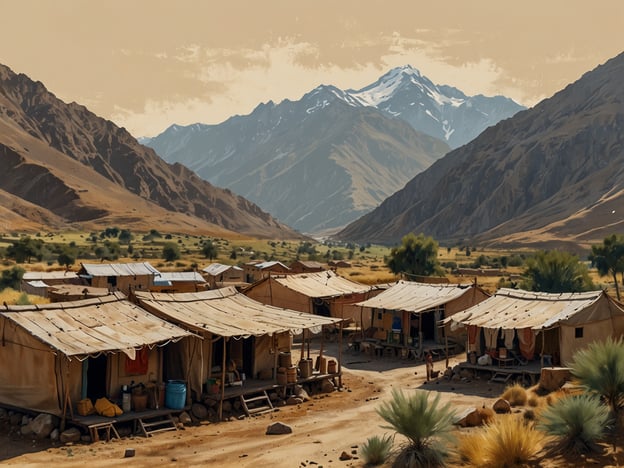 Das Bild zeigt eine landschaftliche Szenerie mit Zelten oder Behausungen, umgeben von Bergen und einer weiten, offenen Landschaft. Die Region sieht ländlich und vielleicht traditionell aus, was an mögliche Lebensweisen und Kulturen in abgelegenen Gegenden erinnert.

### Tipps für Deinen Besuch in Otavalo:

1. **Marktbesuch**: Verpasse nicht den berühmten Otavalo-Markt, besonders am Samstag. Hier findest du ein breites Angebot an Kunsthandwerk, Textilien und traditioneller Kleidung.

2. **Kulturelle Erlebnisse**: Nutze die Gelegenheit, lokale Traditionen kennenzulernen, wie Musik und Tanz, und probiere die einheimische Küche in den Restaurants vor Ort.

3. **Naturerkundung**: Die Umgebung von Otavalo bietet schöne Wanderwege. Besuche den Mojanda-See oder die Wasserfälle in der Nähe.

4. **Handwerk**: Informiere dich über die Kunsthandwerker der Region. Es gibt viele kleine Werkstätten, in denen du beobachten kannst, wie Produkte traditionell hergestellt werden.

5. **Sprachen**: Spanischkenntnisse sind hilfreich, um mit Einheimischen zu kommunizieren. Englisch wird nicht überall gesprochen.

Genieße Deinen Besuch in Otavalo!