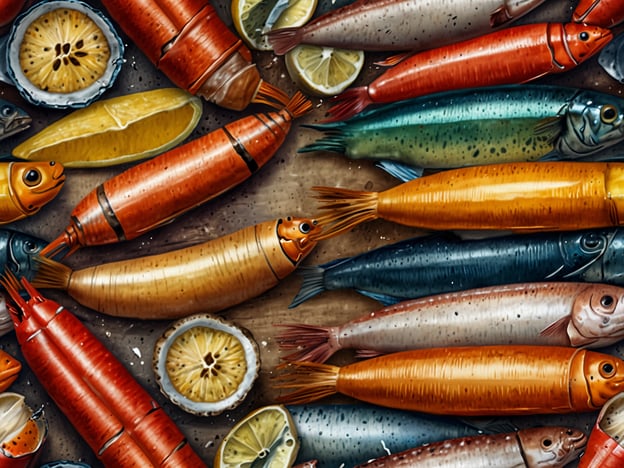 Auf dem Bild sind verschiedene Fische und Meeresfrüchte zu sehen, umgeben von Zitronen und Limetten. In Puerto Ayora, dem Hauptort der Galápagos-Insel Santa Cruz, kann man kulinarische Highlights wie frisch gegrillten Fisch, Ceviche und andere leckere Meeresfrüchte genießen. Die unmittelbare Nähe zum Meer garantiert frische Zutaten, die typisch für die lokale Küche sind. Besonders beliebt ist das Ceviche, das oft mit Zitrusfrüchten verfeinert wird und eine wahre Geschmacksexplosion bietet.