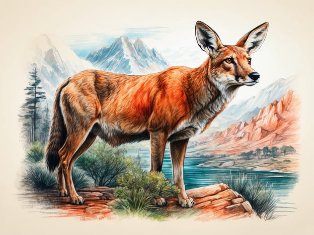 Auf dem Bild ist ein wildes Tier, vermutlich ein Fuchs, vor einer landschaftlichen Kulisse mit Bergen und Wasser zu sehen. Im Nationalparkzentrum könnten Aktivitäten wie geführte Tierbeobachtungen, Naturwanderungen und Workshops über die heimische Flora und Fauna angeboten werden. Es gibt möglicherweise auch Veranstaltungen wie Vorträge über Naturschutz sowie interaktive Ausstellungen, die den Besuchern Einblicke in das Leben der dort vorkommenden Tiere geben.