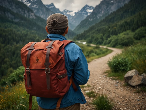 Auf dem Bild ist eine Person zu sehen, die mit einem Rucksack auf einem Wanderweg in einer bergigen Landschaft steht. Im Hintergrund sind Berge und Wald zu erkennen, was auf eine natürliche Umgebung hindeutet. 

**Planung deines Besuchs: Wichtige Informationen:**

1. **Wetterbedingungen:** Überprüfen Sie die Wettervorhersage, um für Regen oder Kälte gewappnet zu sein. 
2. **Ausrüstung:** Stellen Sie sicher, dass Sie geeignete Wanderschuhe und wetterfeste Kleidung tragen.
3. **Wanderroute:** Informieren Sie sich über die Wanderwege und wählen Sie eine passende Route für Ihr Fitnesslevel.
4. **Proviant:** Nehmen Sie ausreichend Wasser und Snacks mit, um während der Wanderung Energie zu tanken.
5. **Sicherheit:** Informieren Sie jemanden über Ihre Pläne und nehmen Sie ein Handy für Notfälle mit.
6. **Natur respektieren:** Halten Sie sich an die Regeln des Naturschutzes und hinterlassen Sie keine Abfälle. 

Viel Spaß beim Wandern!