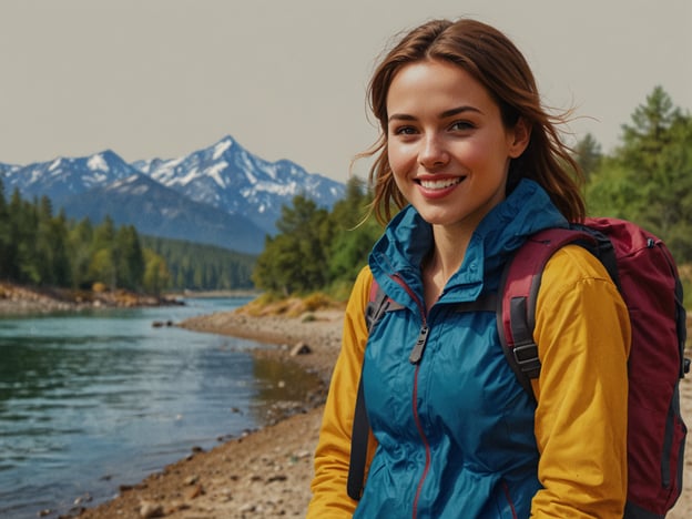 Auf dem Bild ist eine junge Frau zu sehen, die an einem Gewässer steht, umgeben von einer malerischen Landschaft mit Bergen im Hintergrund. Hier sind einige praktische Tipps für Deinen Aufenthalt in der Natur:

1. **Kleidung**: Trage wetterfeste und atmungsaktive Kleidung, um dich vor wechselnden Bedingungen zu schützen. Schichten sind wichtig!

2. **Wasser**: Vergiss nicht, genug Wasser mitzunehmen, um hydratisiert zu bleiben, besonders wenn du aktiv bist.

3. **Sicherheit**: Informiere jemanden über deine Pläne, falls du alleine unterwegs bist. Überlege, eine Notfallausrüstung dabei zu haben.

4. **Abfallentsorgung**: Achte darauf, deinen Müll wieder mitzunehmen, um die Natur zu schützen.

5. **Respektiere die Umgebung**: Halte dich an die Wege und respektiere die Wildtiere, die du möglicherweise siehst.

Viel Spaß bei deinem Aufenthalt in der Natur!