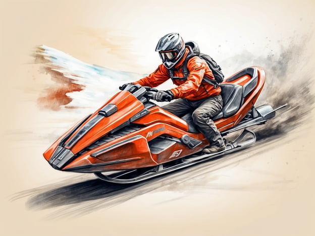 Auf dem Bild ist ein Fahrer zu sehen, der auf einem rot lackierten Gefährt fährt, das wie eine Mischung aus einem Schlitten und einem Motorrad aussieht. Er trägt einen Helm und eine orangefarbene Jacke. 

**Wie funktioniert die Sommerrodelbahn?** 

Die Sommerrodelbahn funktioniert, indem die Fahrer auf Schlitten sitzen, die auf einer speziellen Bahn aus Metall oder Holz fahren. Sie können ihre Geschwindigkeit selbst regulieren, indem sie die Bremsen betätigen. Die Bahn ist oft kurvenreich und kann auch Steigungen und Gefälle beinhalten, was für ein aufregendes Erlebnis sorgt. Ein Förderband bringt die Fahrer zurück nach oben, sodass sie die Abfahrt wiederholen können.