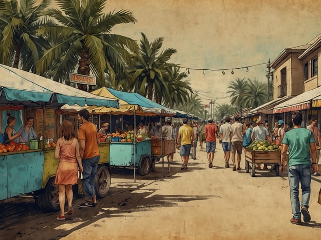 Auf dem Bild ist ein belebter Markt zu sehen, möglicherweise mit Ständen, die frische Produkte anbieten. In Büsum gibt es ähnliche Veranstaltungen, wie den „Büsumer Wochenmarkt“, der jeden Mittwoch und Samstag stattfindet. Hier kann man frisches Obst, Gemüse und regionale Spezialitäten kaufen und das lebhafte Treiben genießen.

Ein weiteres Event, das sich gut mit dem Markt verbinden lässt, ist das „Büsumer Hafenfest“, wo lokale Händler und Gastronomen ihre Produkte präsentieren und es zahlreiche Aktivitäten für die ganze Familie gibt. Diese Märkte und Feste fördern die Gemeinschaft und bringen Besucher und Einheimische zusammen.