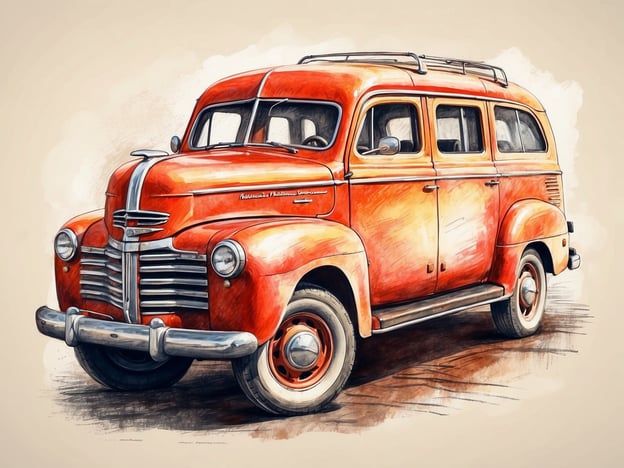 Auf dem Bild ist ein orangefarbener Oldtimer zu sehen, der an die Automobilkultur des 20. Jahrhunderts erinnert. Solche Fahrzeuge sind oft nicht nur technische Meisterwerke, sondern auch Zeugnisse des Designs und des Lebensstils ihrer Zeit. Die geschwungenen Linien und der nostalgische Charme des Wagens spiegeln die Kreativität und den Innovationsgeist der damaligen Automobilindustrie wider. Oldtimer wie dieser sind häufig ein wichtiger Bestandteil von Automobilmessen und Oldtimertreffen, wo sie als Kulturgüter geschätzt und bewahrt werden.