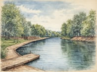 Genieße die ruhigen Wasser und die malerische Landschaft, während du dich vom Stadtleben erholst und neue Energie tankst.