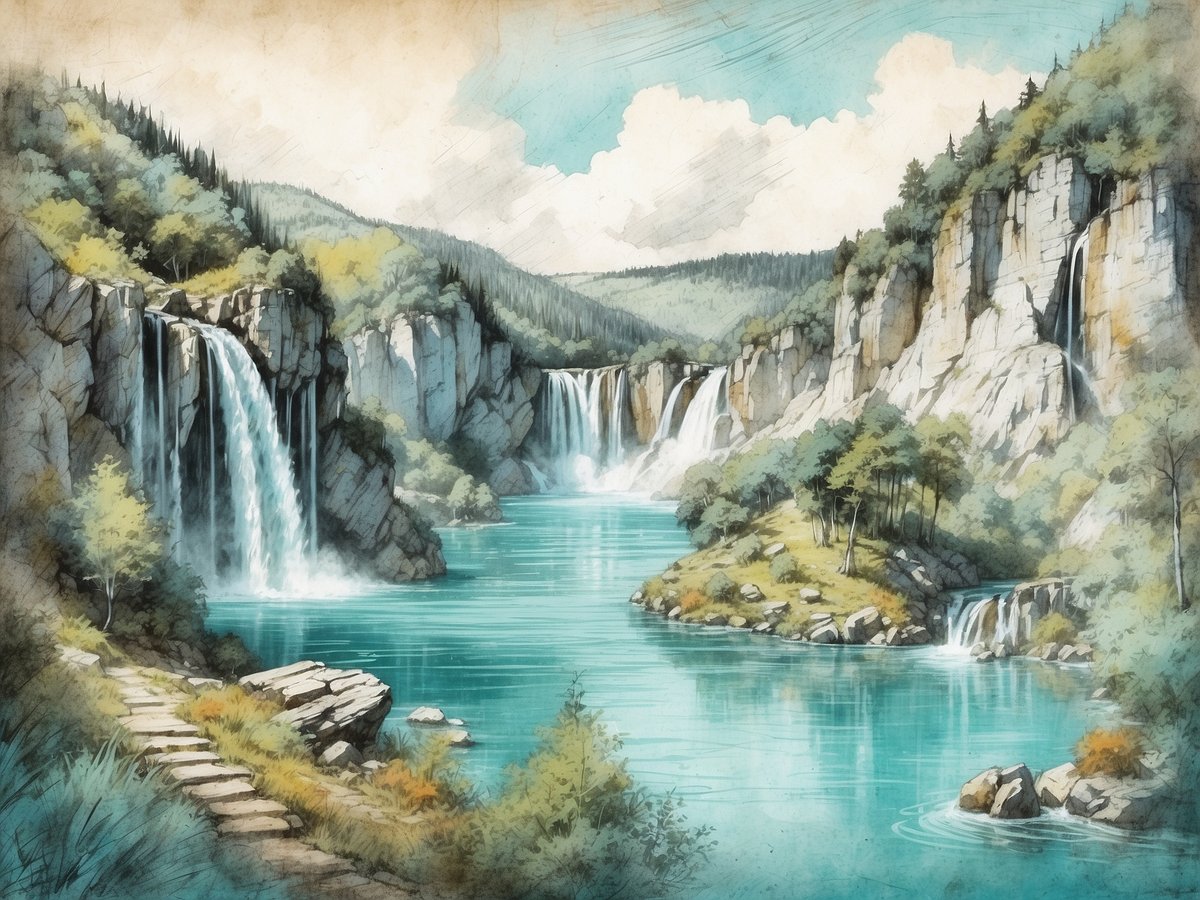 Nationalpark Plitvicer Seen - Ein Naturwunder aus Wasserfällen und türkisen Seen
