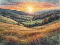 Lass dich von atemberaubenden Ausblicken und der friedlichen Atmosphäre verzaubern, während die Sonne über der malerischen Landschaft aufgeht.
