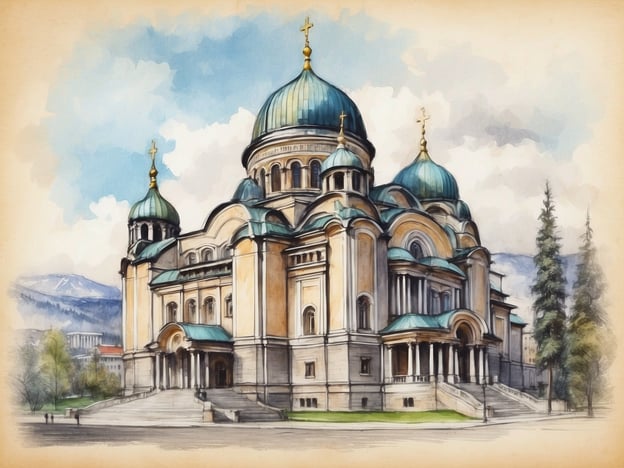 Auf dem Bild ist die Alexander-Newski-Kathedrale in Sofia zu sehen. Diese beeindruckende Kirche ist ein bedeutendes Wahrzeichen der bulgarischen Hauptstadt. Sie wurde zu Ehren der gefallenen russischen Soldaten im Krieg von 1877-1878 erbaut und ist bekannt für ihre prächtige Architektur und die charakteristischen grünen Kuppeln. Die Kathedrale ist ein beliebtes Ziel für Touristen und ein Symbol für den bulgarischen Glauben und die Kultur.