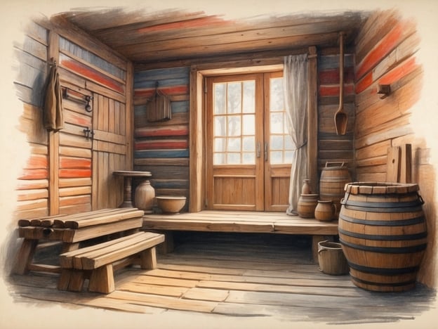 Auf dem Bild ist eine traditionelle estnische Sauna zu sehen, die typisch für die Saunakultur Estlands ist. Die Wände sind aus Holz gefertigt, das oft in hellen und dunklen Farbtönen gestaltet ist, was für den rustikalen Charme solcher Saunen charakteristisch ist. 

In Estland spielt die Sauna eine zentrale Rolle in der Kultur und im sozialen Leben. Saunarituale sind oft mit Entspannung und Geselligkeit verbunden. Die Esten nutzen die Sauna nicht nur zur Körperpflege, sondern auch zur Stärkung des Geistes und der Gemeinschaft. 

Typische Traditionen beinhalten das Aufgießen von Wasser auf die heißen Steine, um Dampf zu erzeugen, sowie die Verwendung von Birkenzweigen zum Streicheln des Körpers, was die Durchblutung fördert. Familien und Freunde treffen sich häufig in der Sauna, um Zeit miteinander zu verbringen und sich zu entspannen. Manchmal werden sogar Riten zur Reinigung oder zur Feier besonderer Anlässe vollzogen. 

Die Sauna ist also ein wichtiger Rückzugsort für Erholung und soziale Interaktion in Estland.